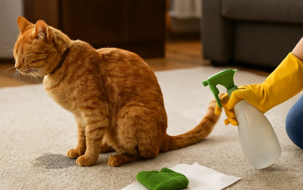 How to Clean Cat Pee from Carpet