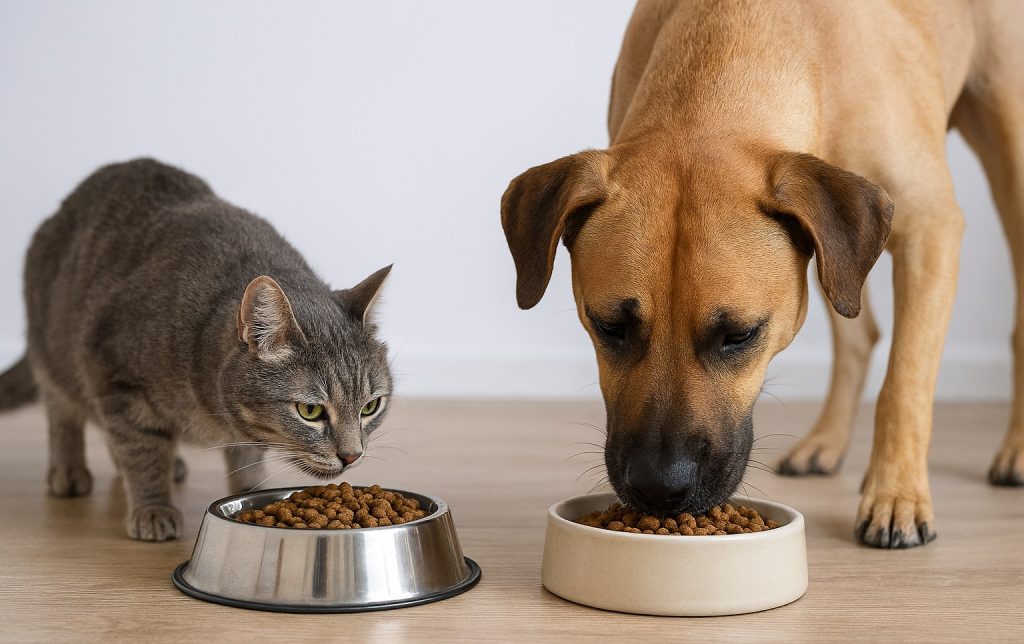 What is the difference between cat and dog food