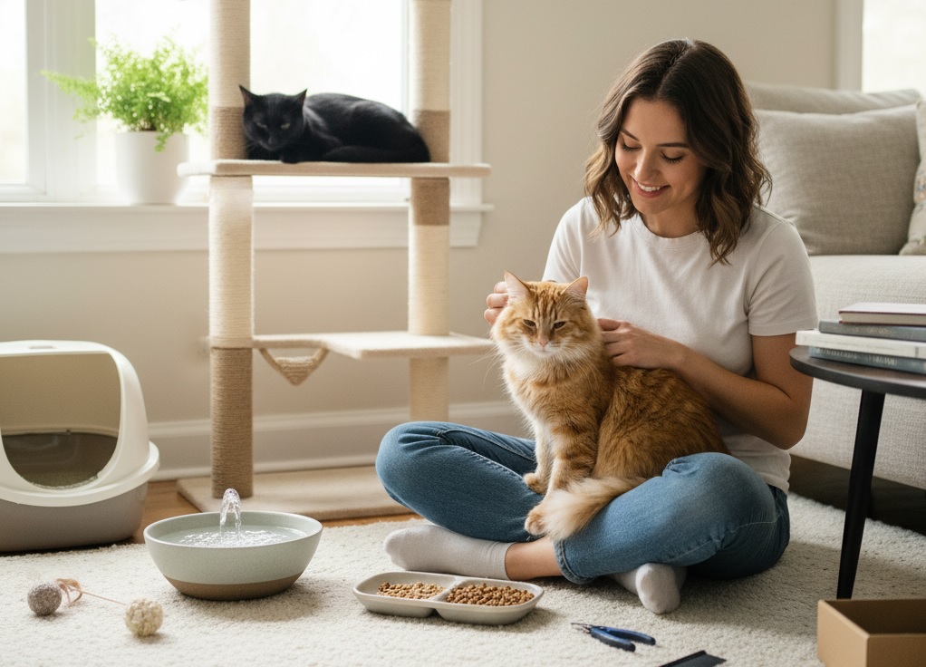 How to take care a cat step by step