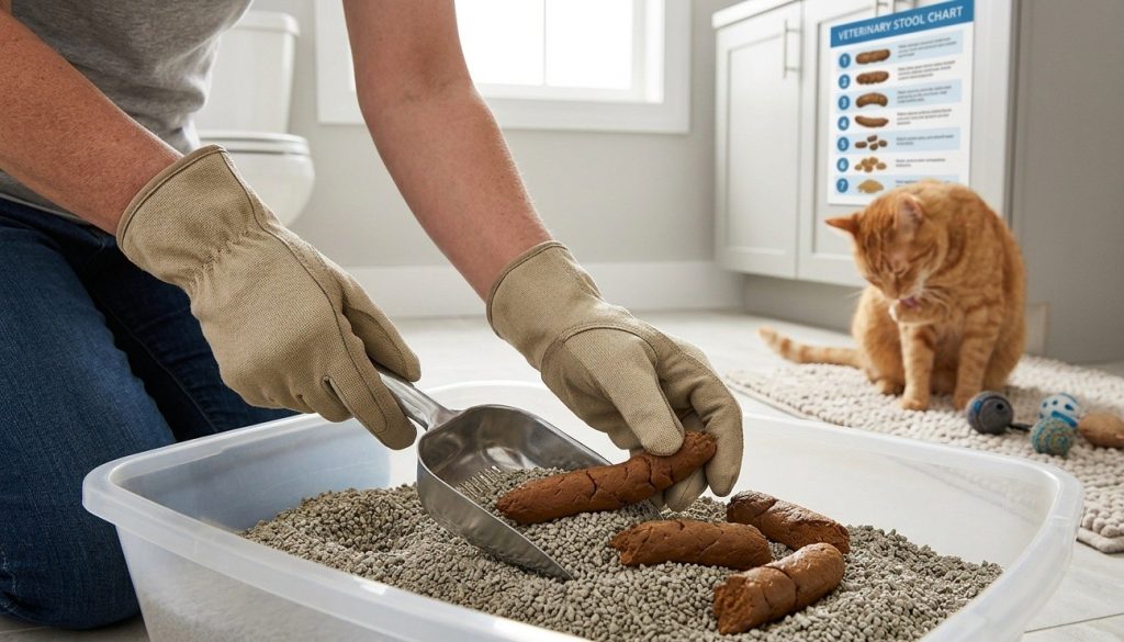what healthy cat poop looks like
